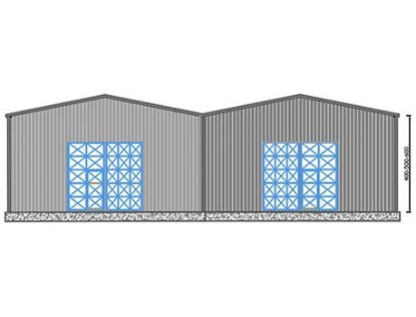 800m² Steel Hangar Building