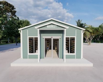 81m² Tek Katlı Prefabrik Market Binası 