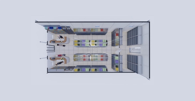 81m² Tek Katlı Prefabrik Market Binası 
