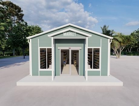 81m² Tek Katlı Prefabrik Market Binası 