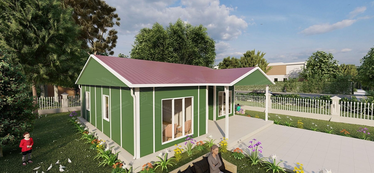 85m² Single Storey Prefabricated Houses