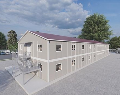 925m² (462,5+462,5) Prefabrik Yatakhane Binası