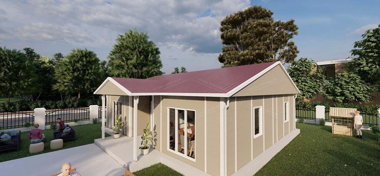 96m² Tek Katlı Prefabrik Konut