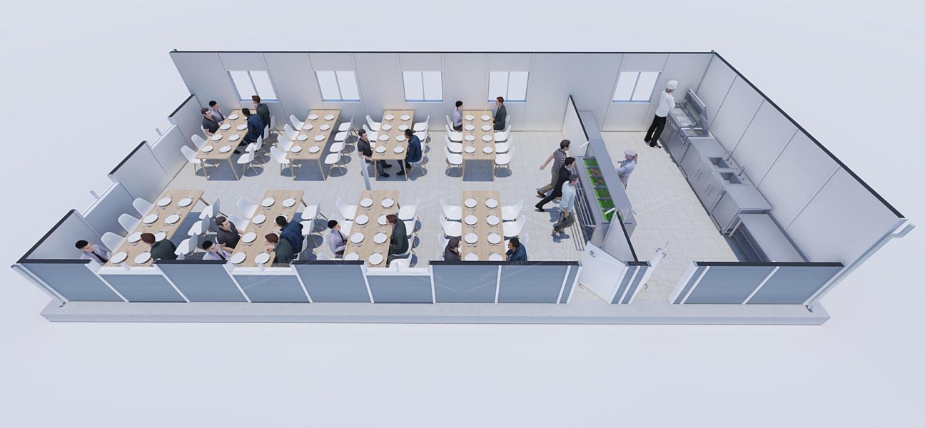 98m² Prefabricated Dining Hall Building