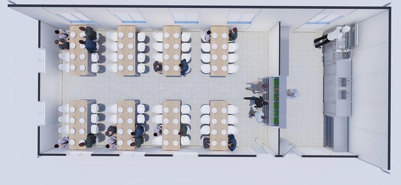 98m² Prefabricated Dining Hall Building