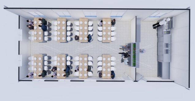 98m² Prefabricated Dining Hall Building