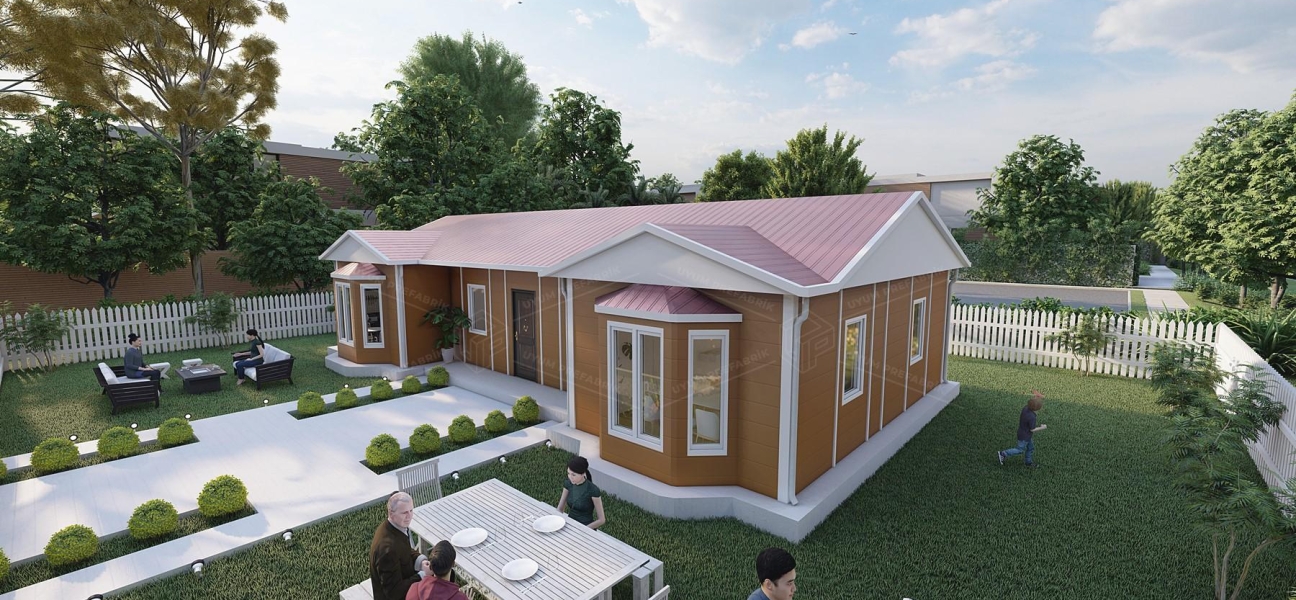 98m² Single Storey Prefabricated Houses