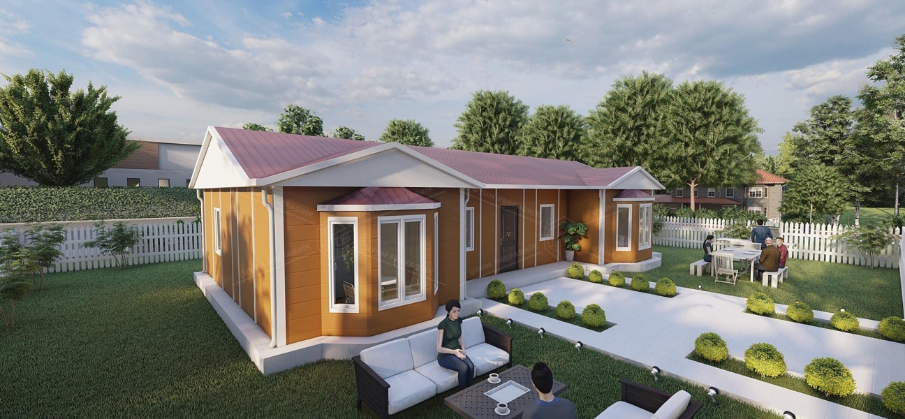 98m² Single Storey Prefabricated Houses
