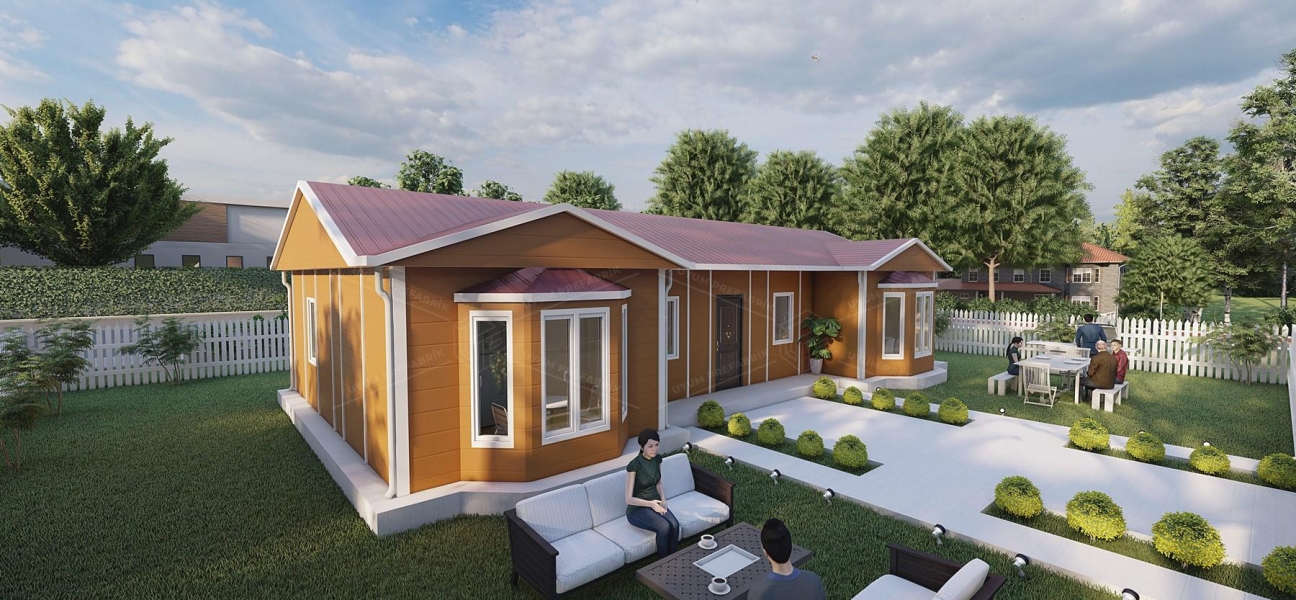 98m² Single Storey Prefabricated Houses