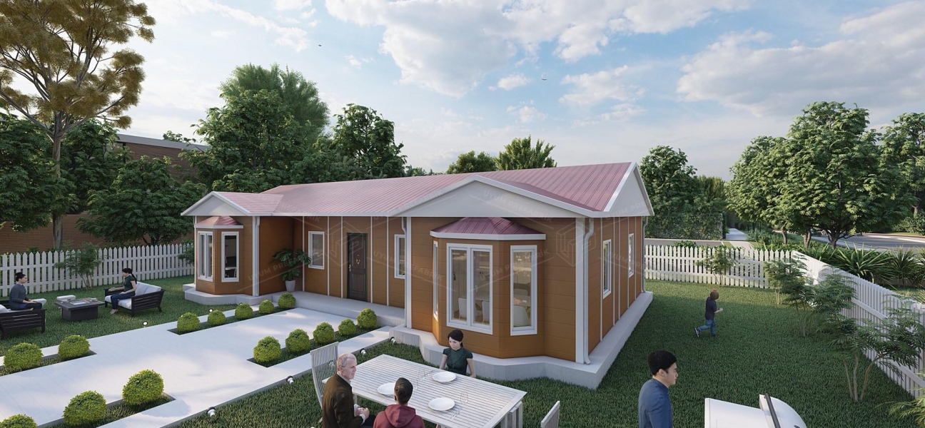 98m² Tek Katlı Prefabrik Konut
