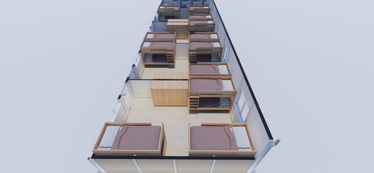 99m² Prefabricated Dormitory Building