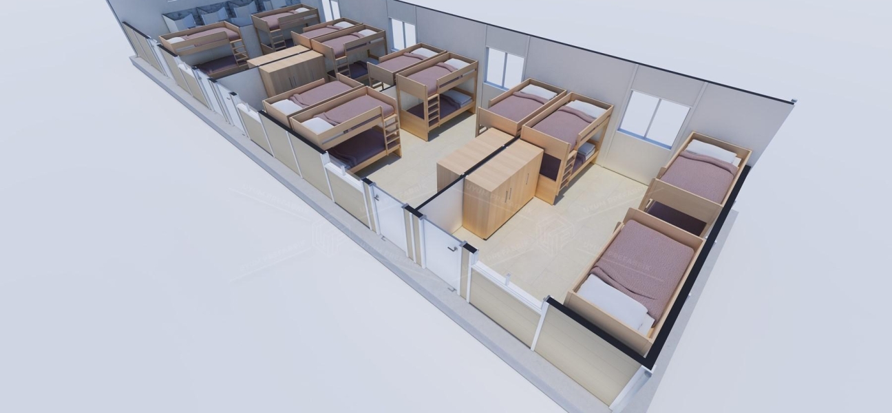 99m² Prefabrik Yatakhane Binası