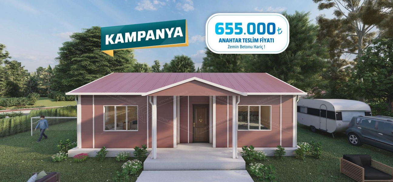 Kampanyalı 81m² Tek Katlı Prefabrik Ev