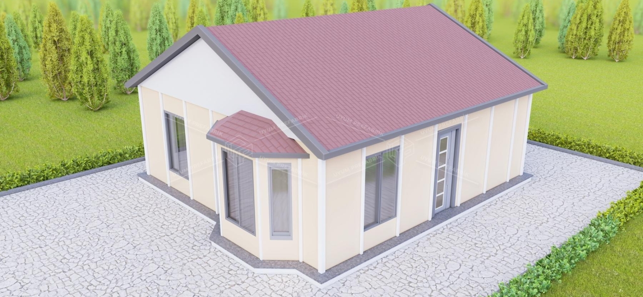 UP200 Selemen 64m² Single-Storey Steel House