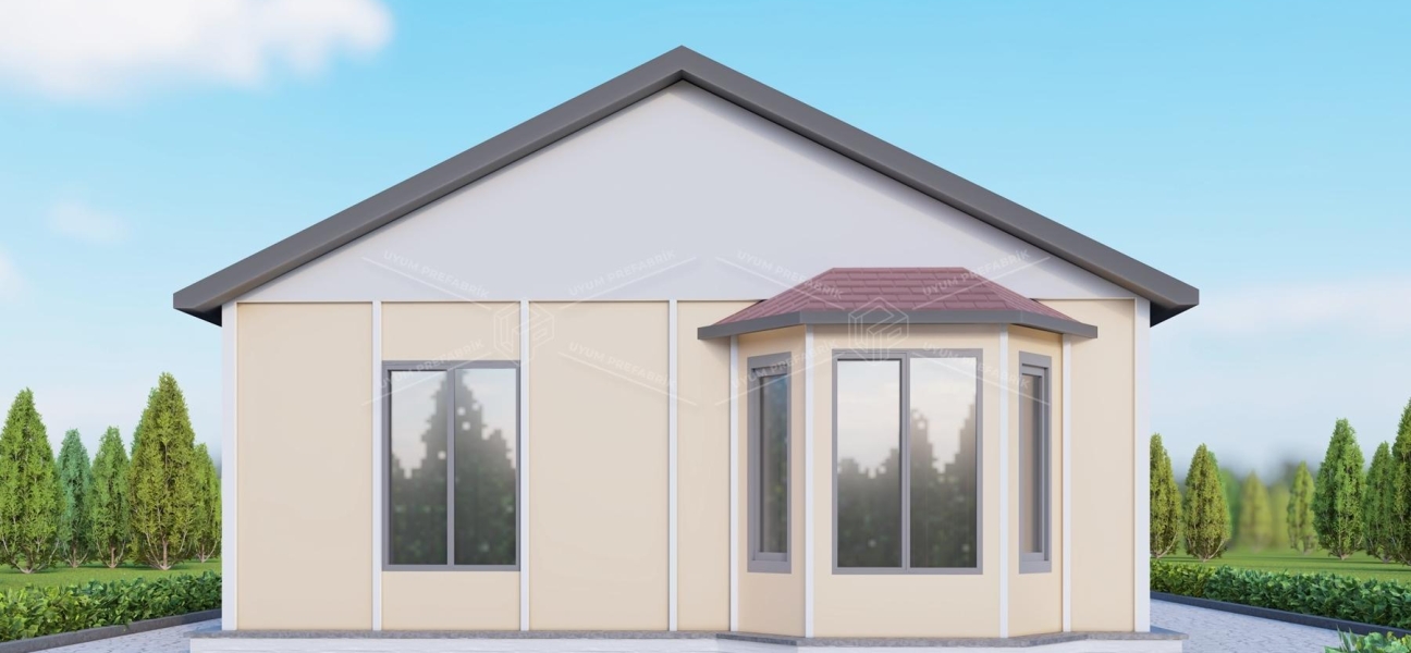 UP200 Selemen 64m² Tek Katlı Çelik Ev 