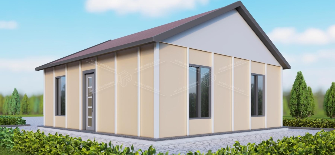 UP200 Selemen 64m² Tek Katlı Çelik Ev 