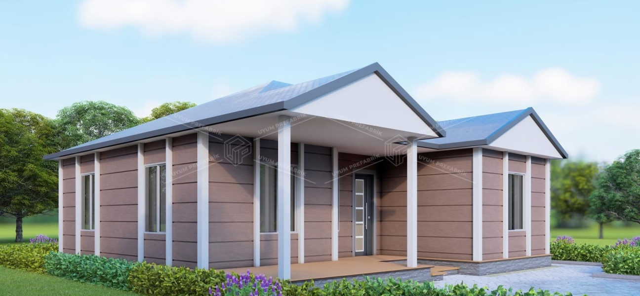 UP204 Side 105m² Single-Storey Steel House