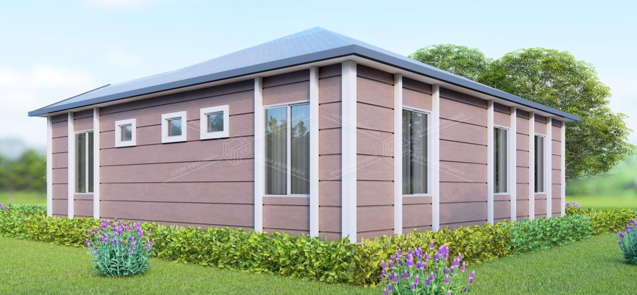 UP204 Side 105m² Single-Storey Steel House