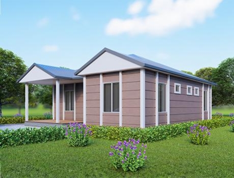 UP204 Side 105m² Single-Storey Steel House