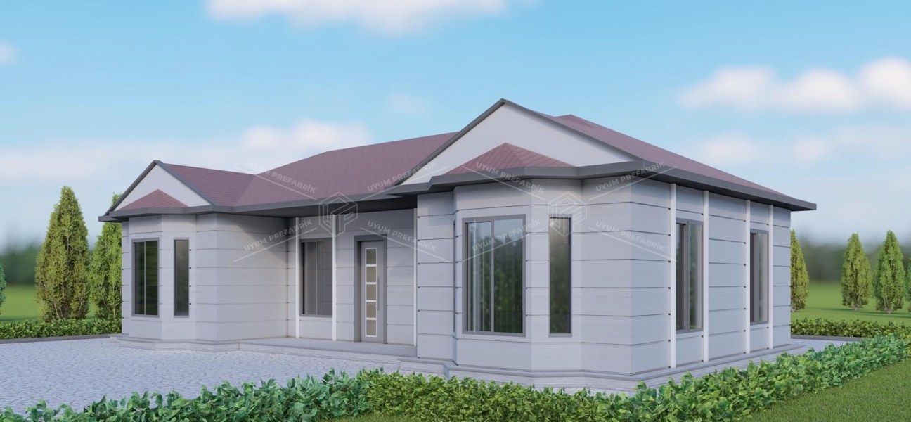 UP205 Ayder 110m² Tek Katlı Çelik Ev 
