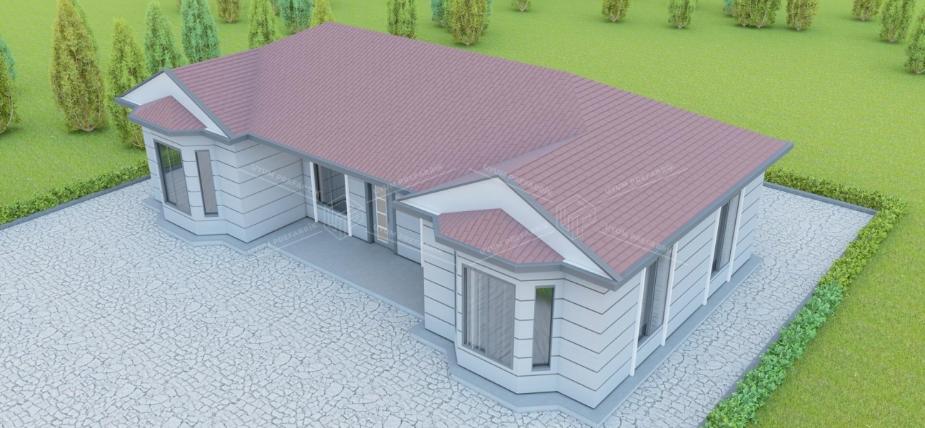 UP205 Ayder 110m² Tek Katlı Çelik Ev 