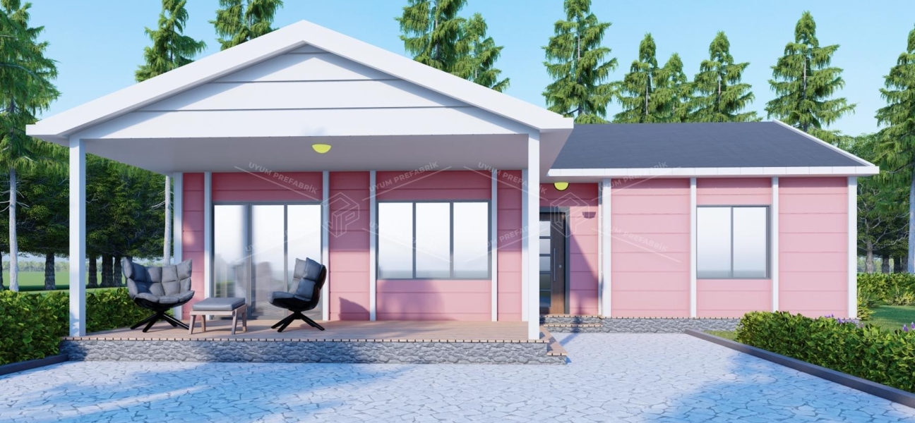 UP208 Fethiye 171m² Tek Katlı Çelik Ev 