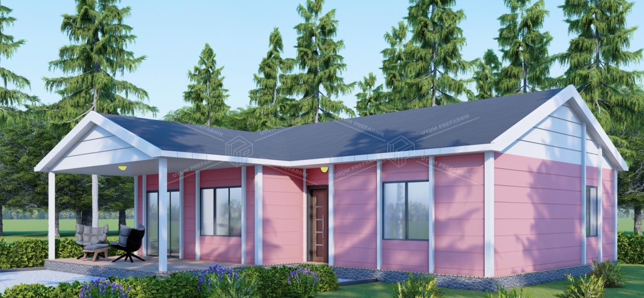 UP208 Fethiye 171m² Tek Katlı Çelik Ev 