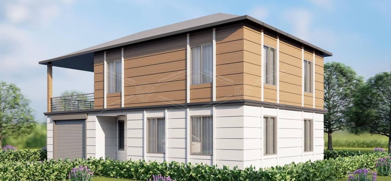 UP209 KÜMBET 205m² Çift Katlı Çelik Ev