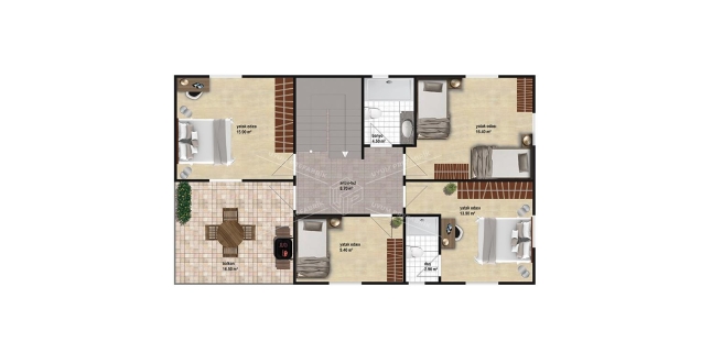 UP209 KÜMBET 205m² Çift Katlı Çelik Ev