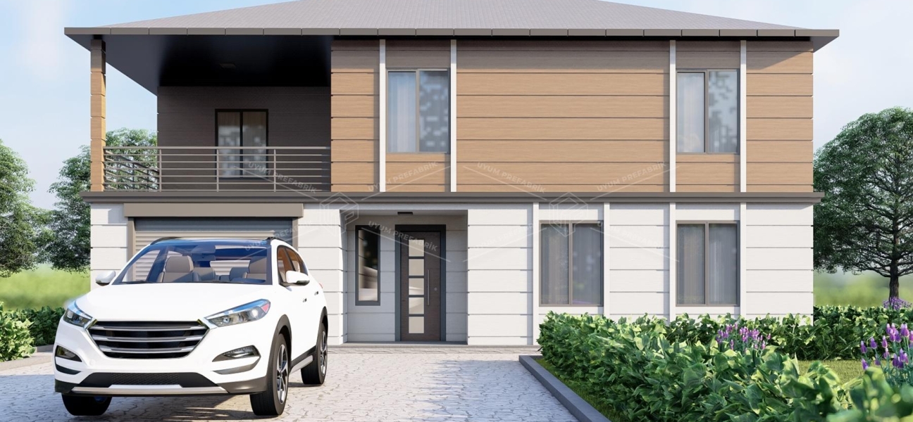 UP209 KÜMBET 205m² Two Storey Steel House