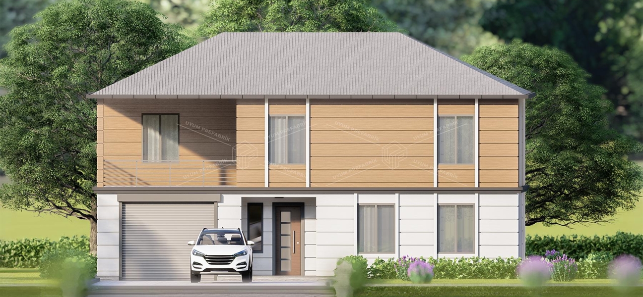 UP209 KÜMBET 205m² Two Storey Steel House