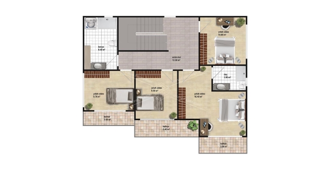 UP210 SANTA 221m² Çift Katlı Çelik Ev