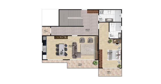 UP210 SANTA 221m² Çift Katlı Çelik Ev