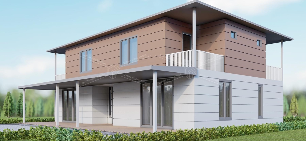 UP211 DÖRT MEVSİM 321m² Çift Katlı Çelik Ev