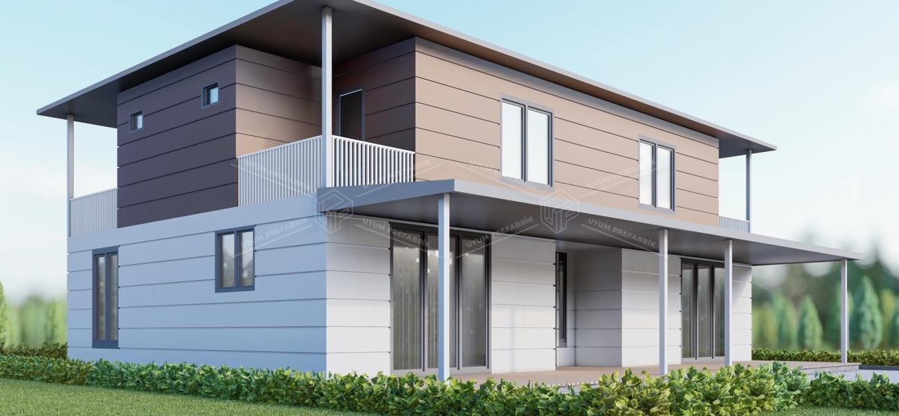 UP211 DÖRT MEVSİM 321m² Çift Katlı Çelik Ev