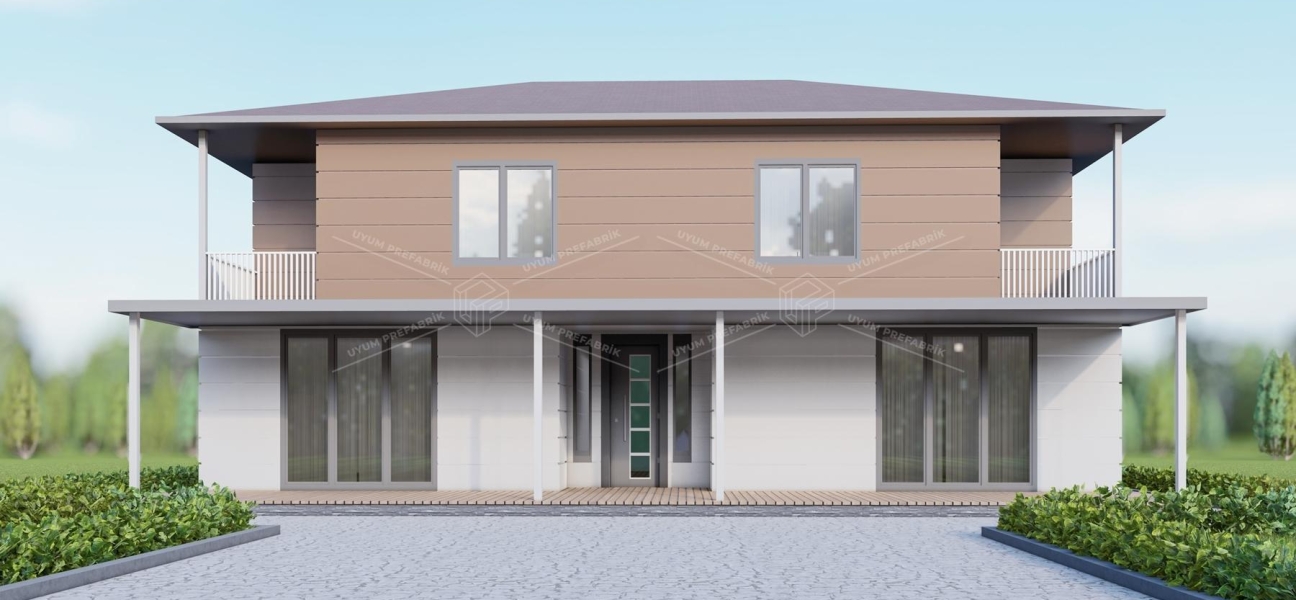 UP211 DÖRT MEVSİM 321m² Çift Katlı Çelik Ev