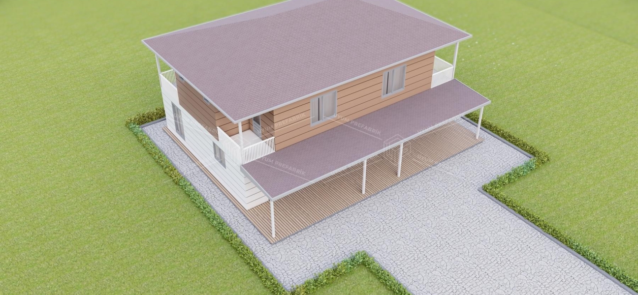 UP211 DÖRT MEVSİM 321m² Two Storey Steel House