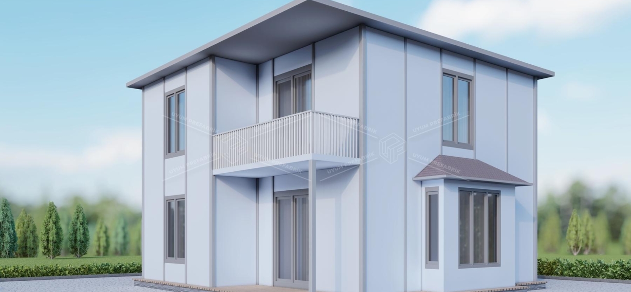 UP212 KINIK 120m² Çift Katlı Çelik Ev