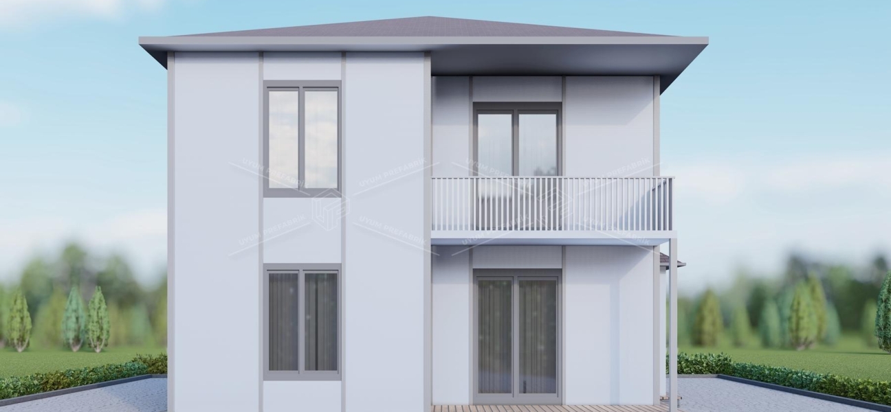UP212 KINIK 120m² Çift Katlı Çelik Ev
