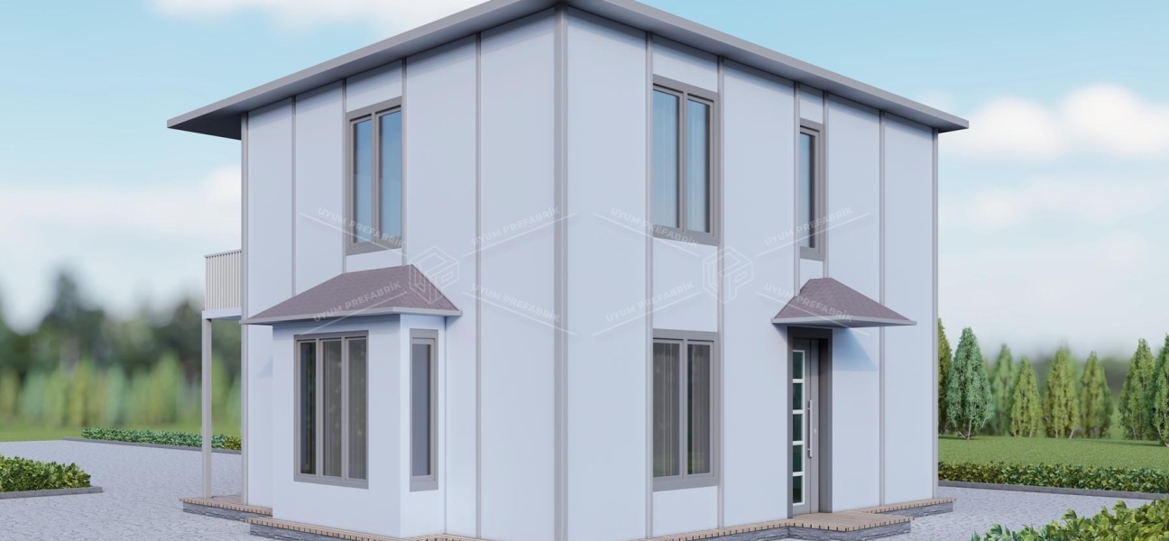 UP212 KINIK 120m² Çift Katlı Çelik Ev