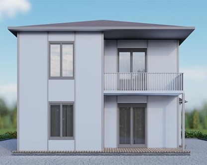 UP212 KINIK 120m² Çift Katlı Çelik Ev