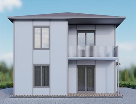 UP212 KINIK 120m² Çift Katlı Çelik Ev